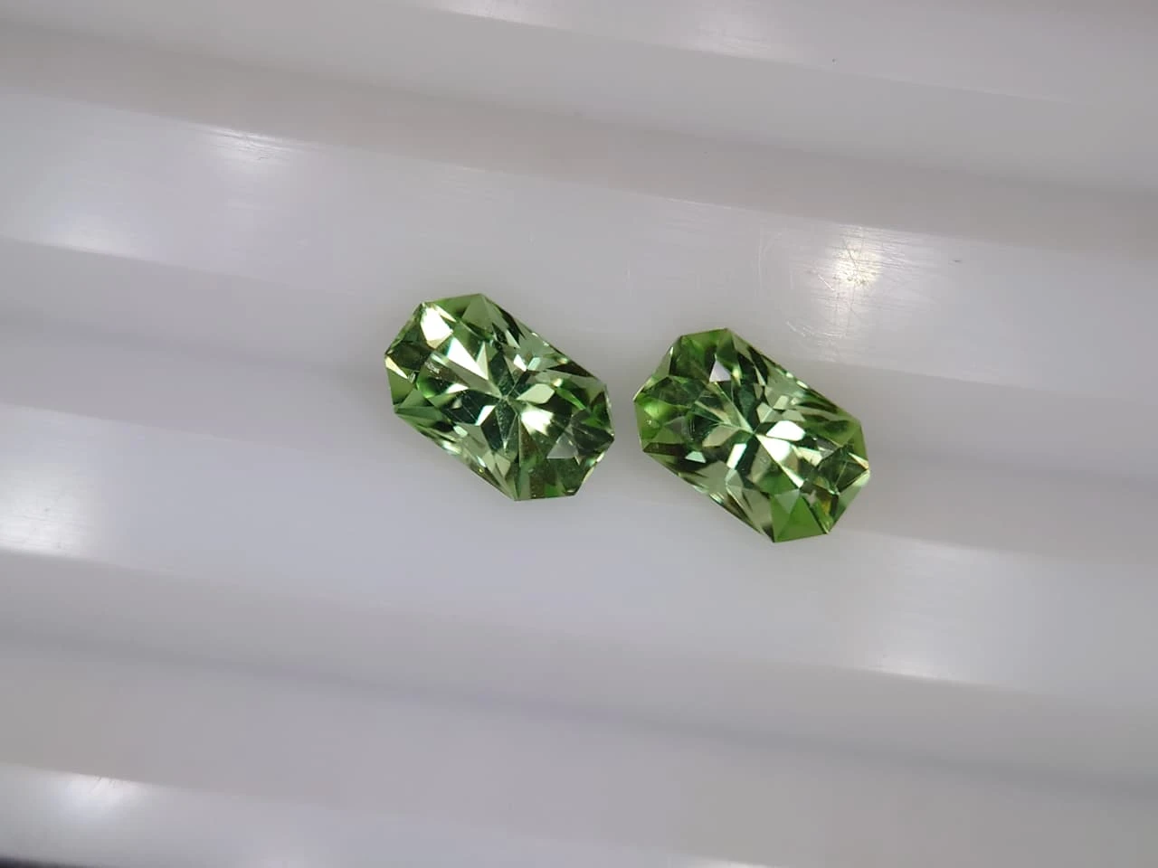 2.3ct Natural Peridot Pair from Pakistan — view 3
